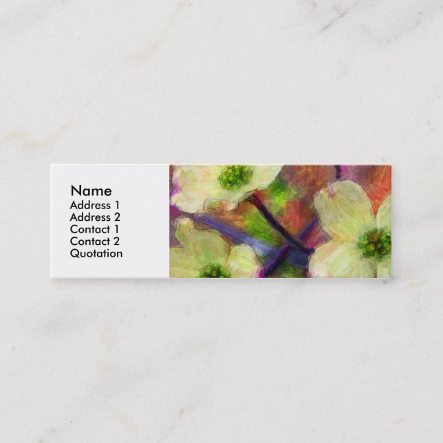 Mini Cartão de visita da flor do Dogwood (Frente)