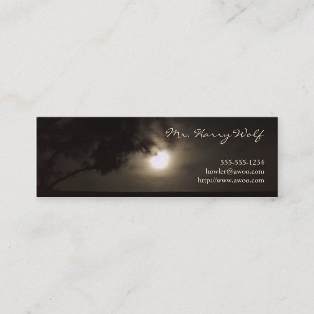 Mini Cartão de visita da Lua cheia (Frente)