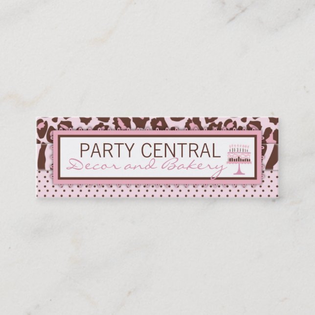 Mini Cartão de visita da menina da chita (Frente)