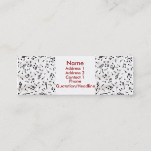 Mini Cartão de visita da música