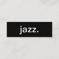 Cartão de visita da música jazz