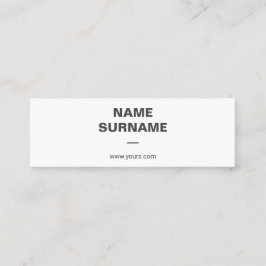 Mini cartão de visita da tipografia mínima