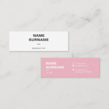 Mini cartão de visita da tipografia mínima