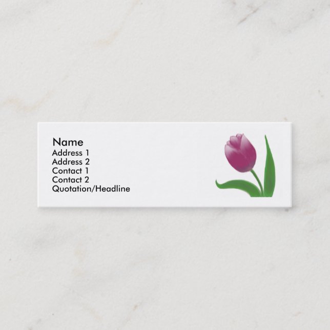 Mini Cartão de visita da tulipa da dança (Frente)