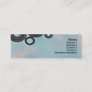Mini Cartão de visita das rodas denteadas