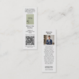Mini Cartão de Visita de Autor Minimalista com QR