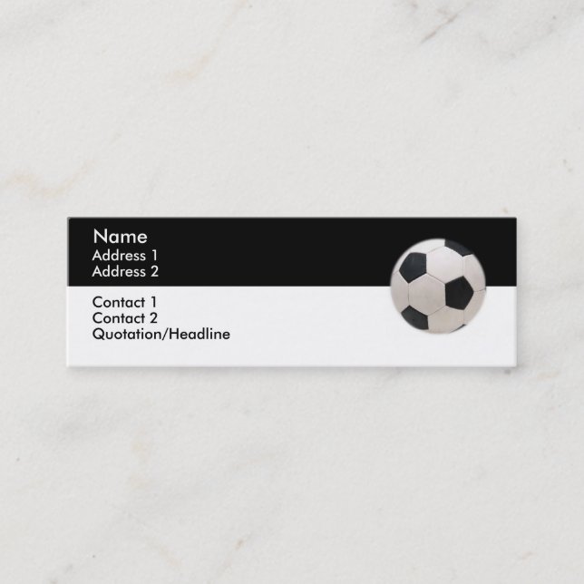 Mini Cartão de visita de Bola de Futebol (Frente)