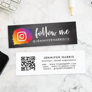Mini Cartão de visita de Código Qr do Instagram 