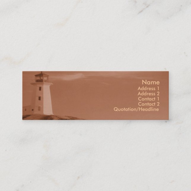 Mini Cartão de visita de farol (Frente)