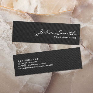 Mini Cartão de visita de fibra de carbono