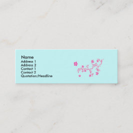 Mini Cartão de visita de Flores Rosa