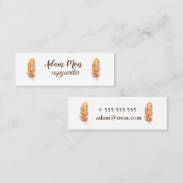 Mini Cartão de visita de Foto Floral Moderna Elega