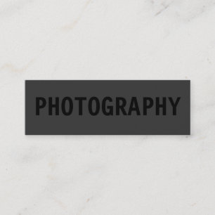 Mini Cartão de visita de Fotógrafo Simples e Preto