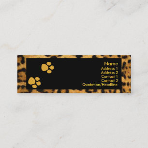 Mini Cartão de visita de Leopardo