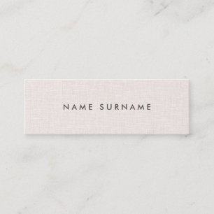 Mini Cartão de visita de linho da disposição limpa