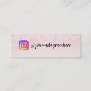 Mini cartão de visita de Madeira de Flor de Cereja