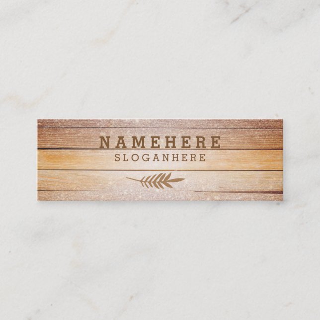 Mini Cartão de visita de madeira do brilho à moda (Frente)