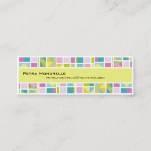 Mini Cartão de visita de Mesquinha da Grade de Cor do 