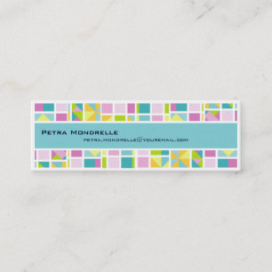 Mini Cartão de visita de Mesquinha da Grade de Cor do 