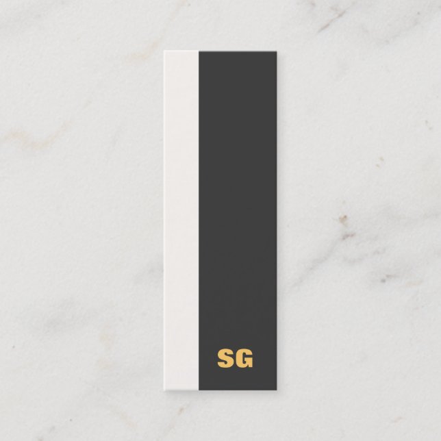 Mini Cartão de visita de Monograma Moderno (Frente)