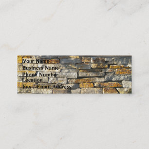 Mini Cartão de visita de tijolo/pedra