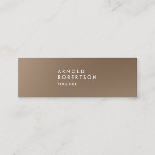 Mini Cartão de visita de Trendy Professional Slim Brown