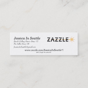 Mini Cartão de visita de Zazzle