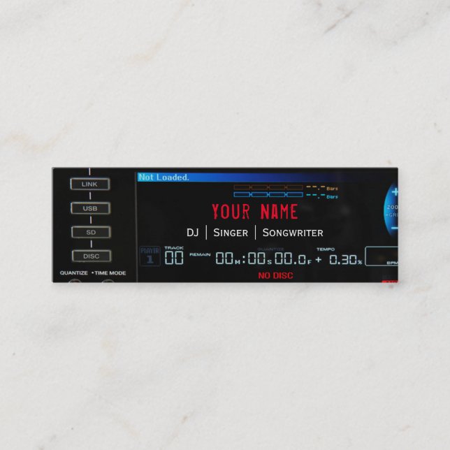 Mini Cartão de visita DJ ver.2 (Frente)