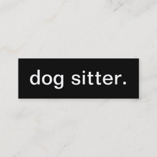 Mini Cartão de visita do baby-sitter do cão