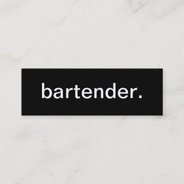 Mini Cartão de visita do barman (Frente)