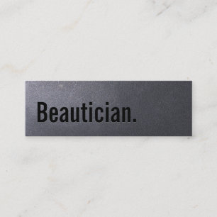 Mini Cartão de visita do Beautician do preto de carvã