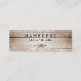 Mini cartão de visita do brilho de madeira escuro