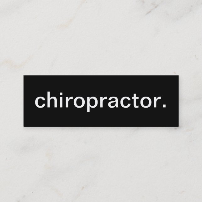 Mini Cartão de visita do Chiropractor (Frente)