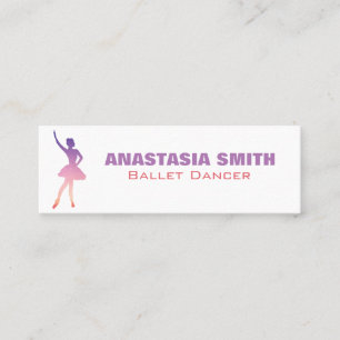 Mini Cartão de visita do dançarino de balé no design