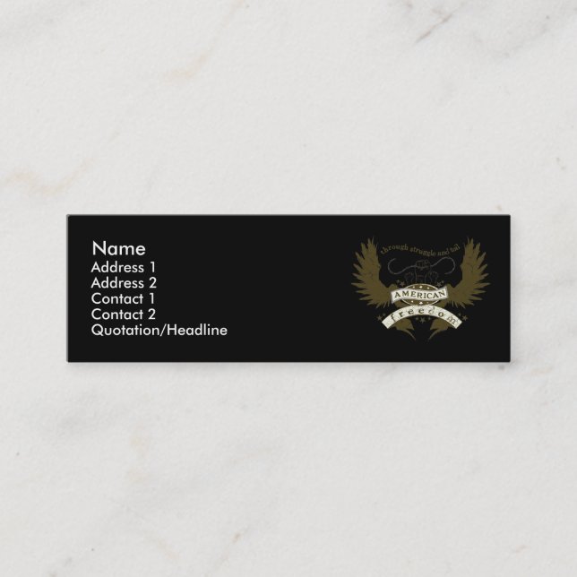 Mini Cartão de visita do design do esforço (Frente)