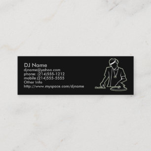 Mini Cartão de visita do DJ