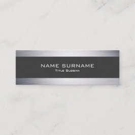 Mini cartão de visita do estilo de prata metálico