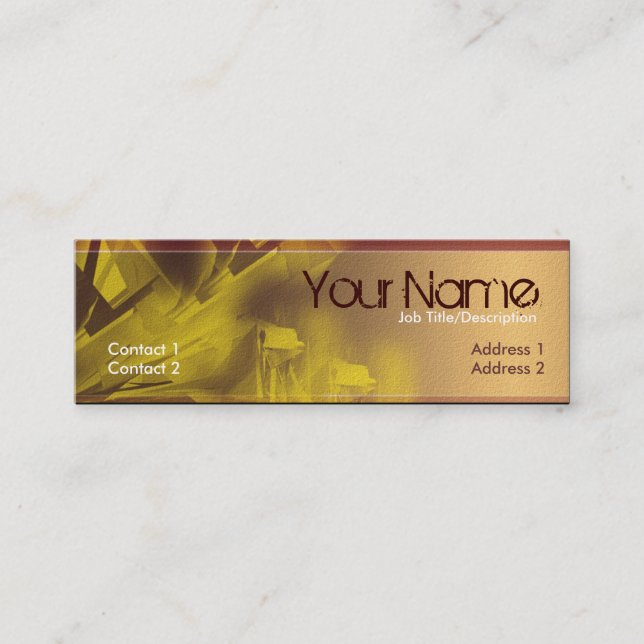 Mini Cartão de visita do Grunge Industrial (Frente)