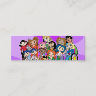 Mini Cartão de visita do grupo de Girlz do zodíaco