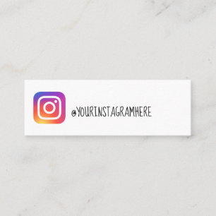 Mini cartão de visita do instagram