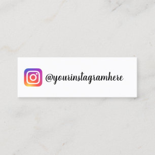 Mini cartão de visita do instagram