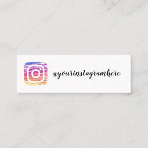 Mini cartão de visita do instagram