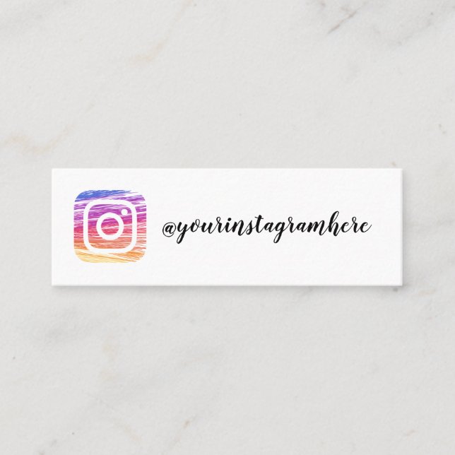 Mini cartão de visita do instagram (Frente)