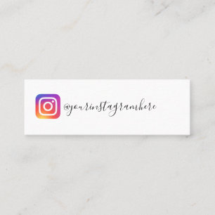 Mini cartão de visita do instagram