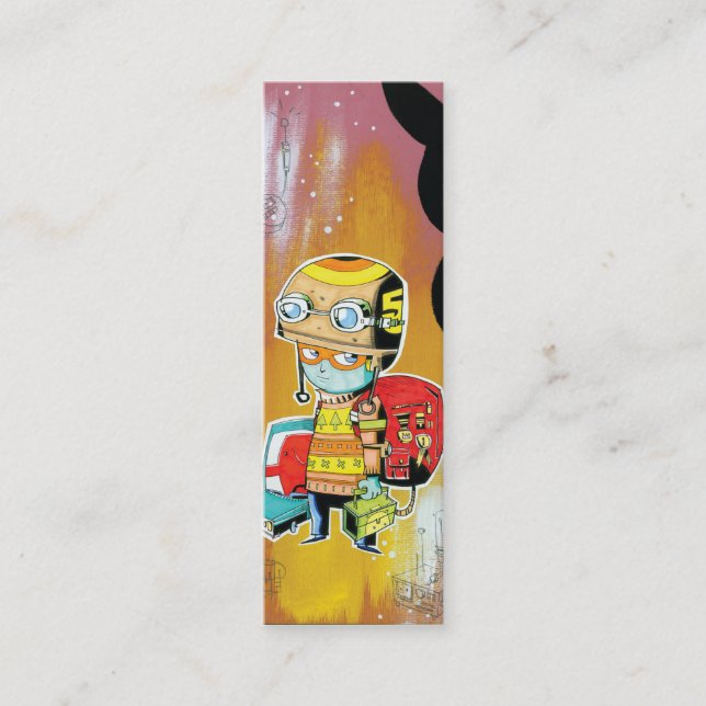 Mini Cartão de visita do menino do capacete (Frente)