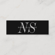 Mini cartão de visita do monograma original