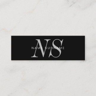 Mini cartão de visita do monograma original