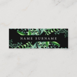 Mini cartão de visita do preto botânico da