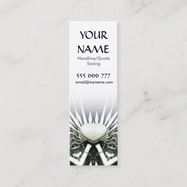 Mini Cartão de visita do White Heart Scifi (Frente)