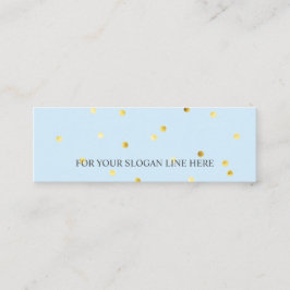 Mini cartão de visita dos azuis bebés Dourados do